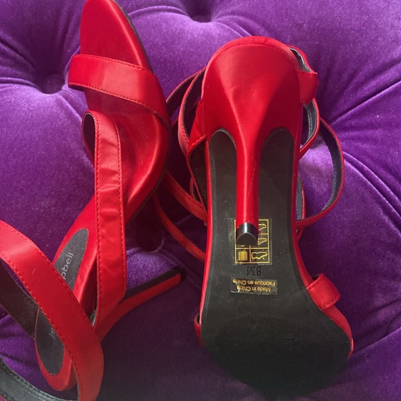 Jeffrey Campbell Melinda heels with knee-high tall coil wraps in red size 8 - Picture 4 of 5